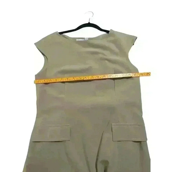 Bloomingdale’s- Women Tan Cap Sleeve Midi Dress. Size:14P - Picture 4 of 4